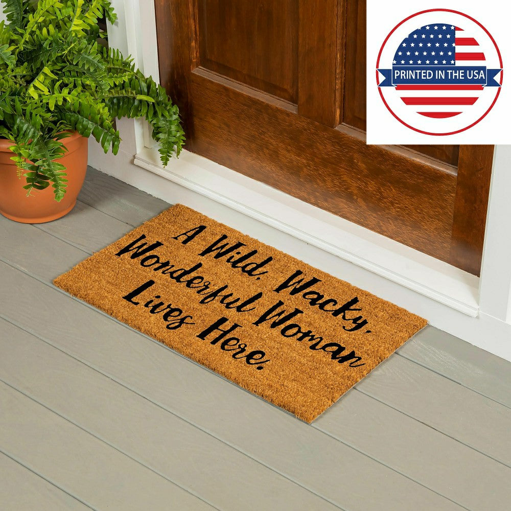 Wonderful Woman Coir Mat | Plow & Hearth