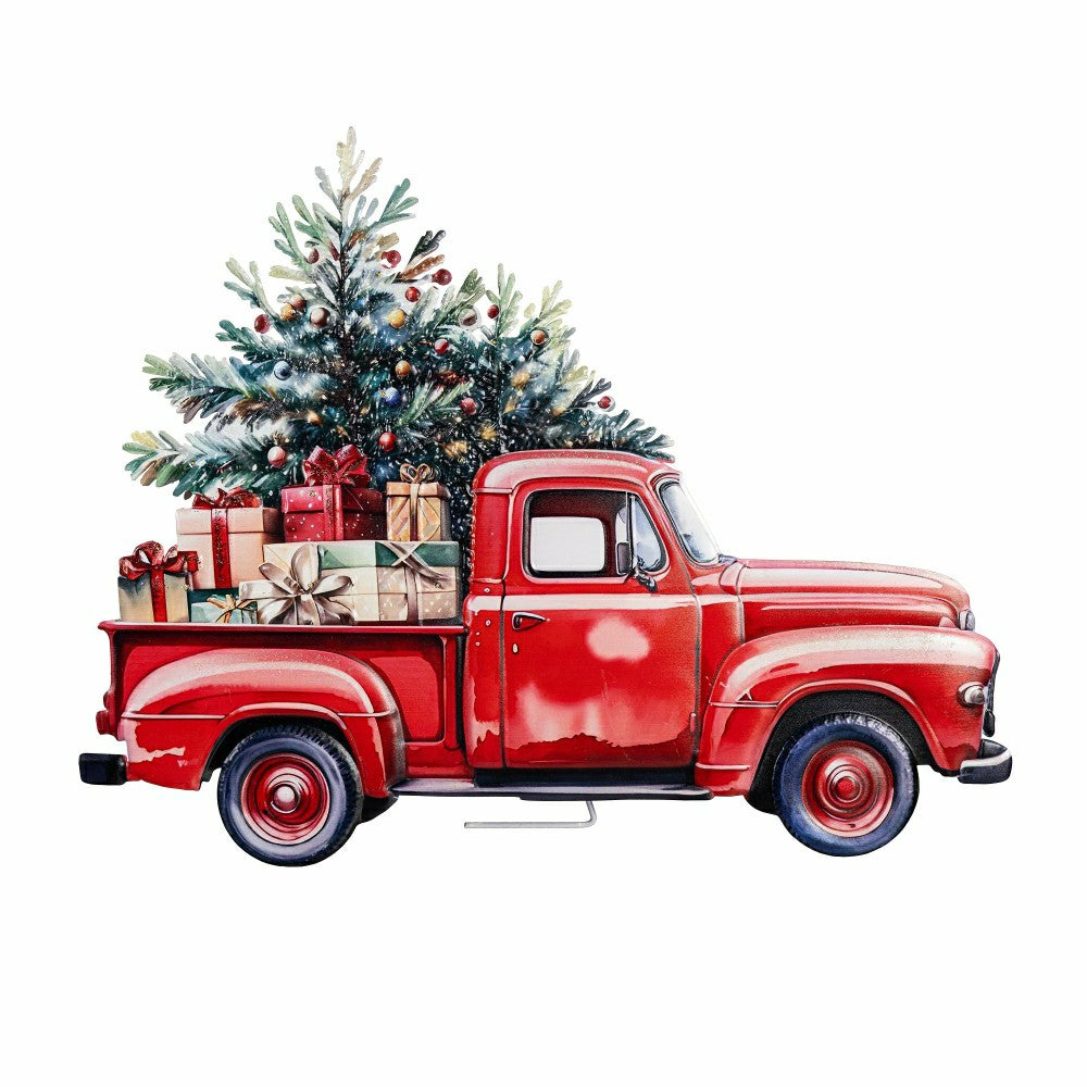 Holly Homestead Decorative Garden Accent, LED Metal Porch Leaner, Red  | Plow & Hearth