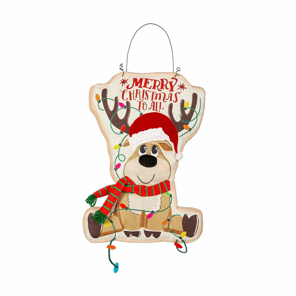 Merry Christmas to All Lighted Estate Door Décor | Plow & Hearth