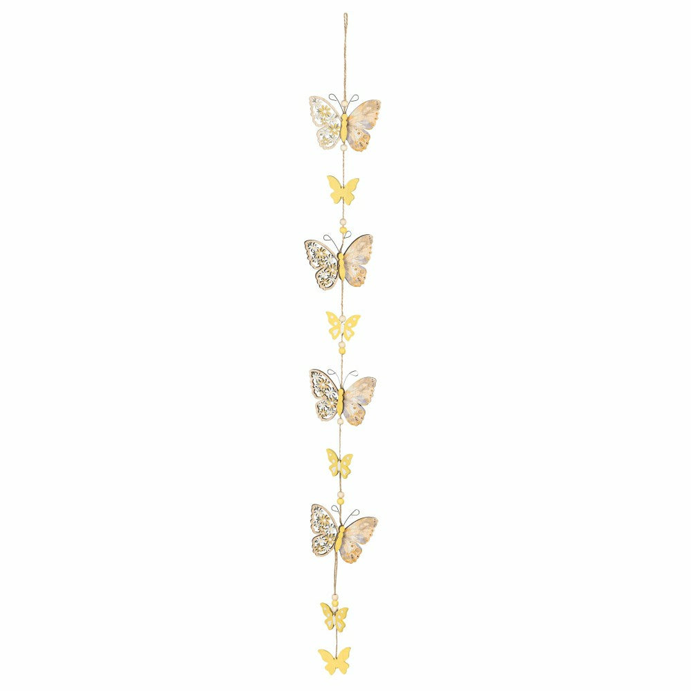 Pollinator Garden Hanging Decor Wood Butterfly, 3.7"H | Plow & Hearth