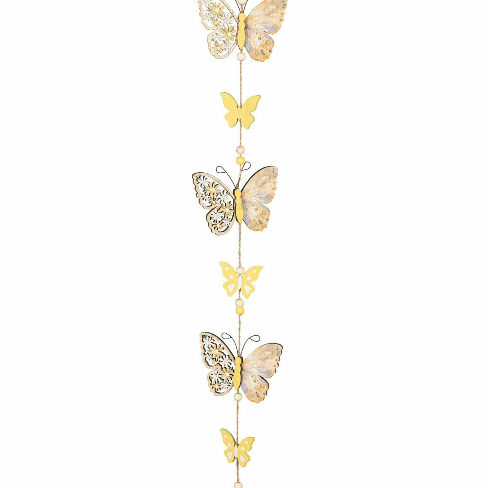Pollinator Garden Hanging Decor Wood Butterfly, 3.7"H | Plow & Hearth