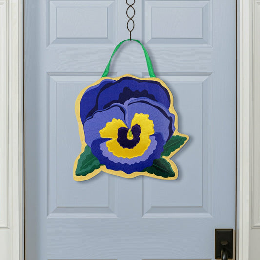 Vibrant Pansies & Dogwood Blossom Door Decor | Plow & Hearth