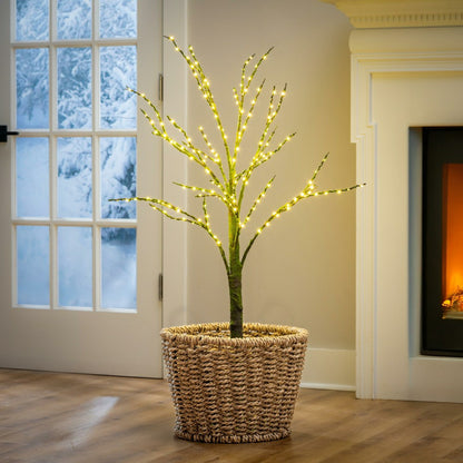 Winter Grove Tree Mossy Indoor/Outdoor LED Artificial Tree, 48"H | Plow & Hearth