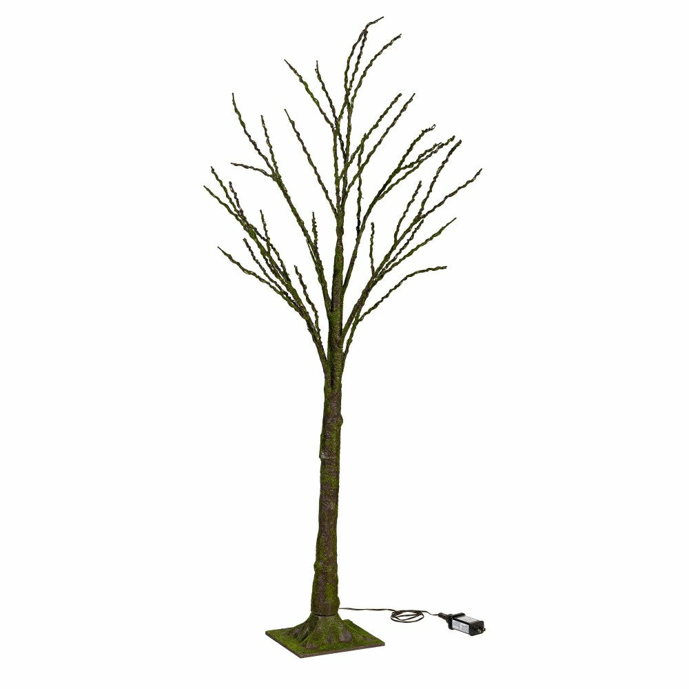 Winter Grove Tree Mossy Indoor/Outdoor LED Artificial Tree, 48"H | Plow & Hearth