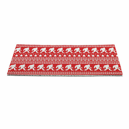 High Country Bigfoot Christmas Sweater PVC Trapper Mat, 28"x16" | Plow & Hearth