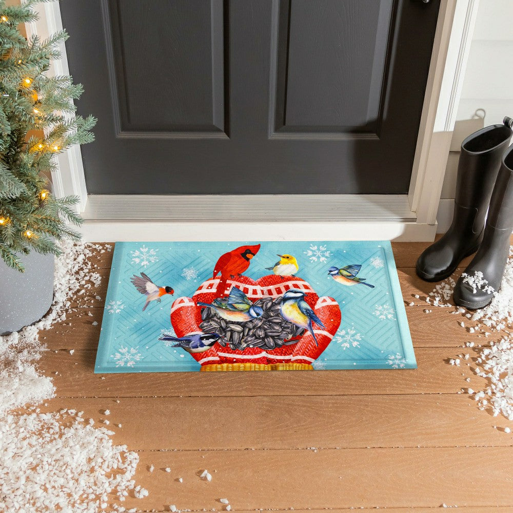 Welcome Bird Friends Embossed Mat | Plow & Hearth
