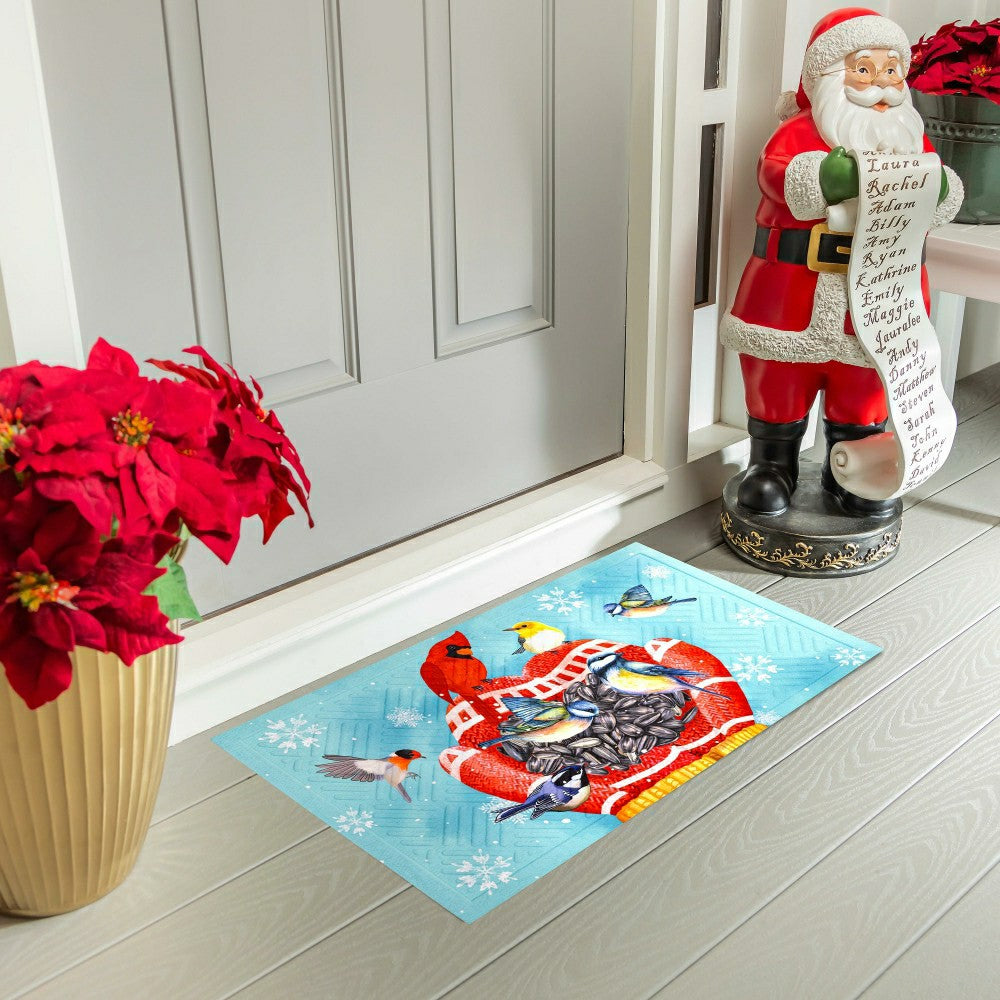 Welcome Bird Friends Embossed Mat | Plow & Hearth