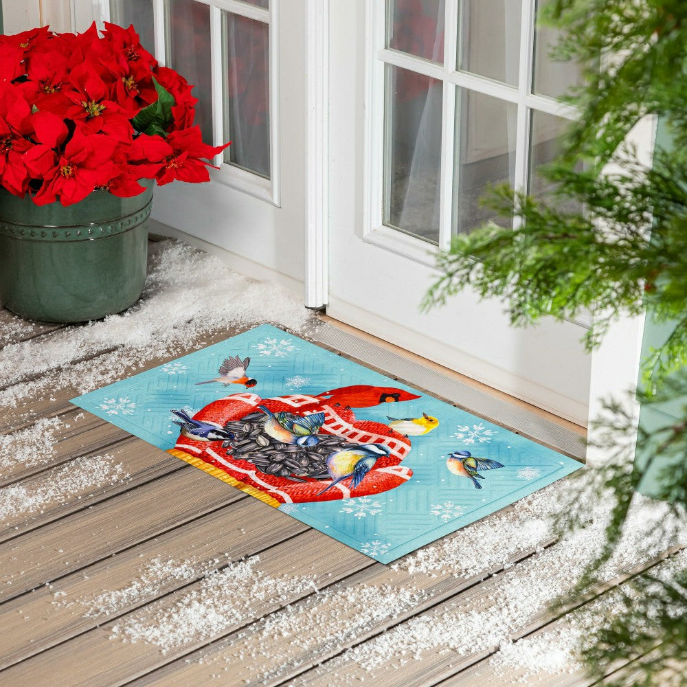 Welcome Bird Friends Embossed Mat | Plow & Hearth