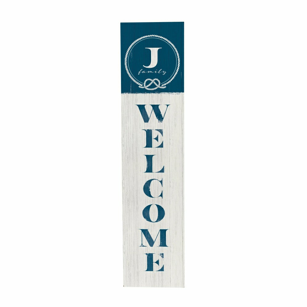 Coastal Porch Leaner Nautical Monogram 46" J | Plow & Hearth