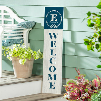 Coastal Porch Leaner Nautical Monogram 46" E | Plow & Hearth