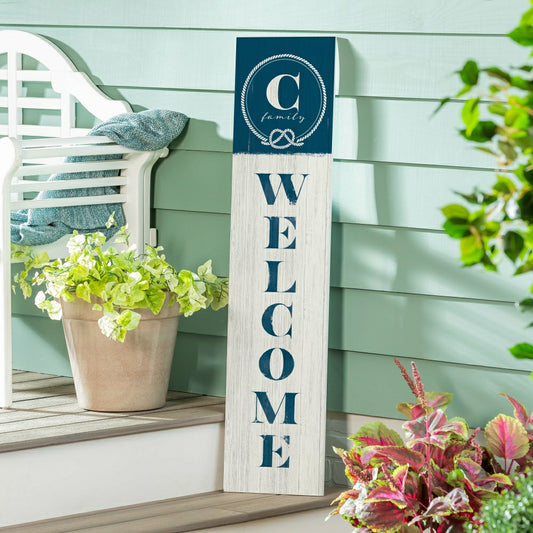 Coastal Porch Leaner Nautical Monogram 46" C | Plow & Hearth