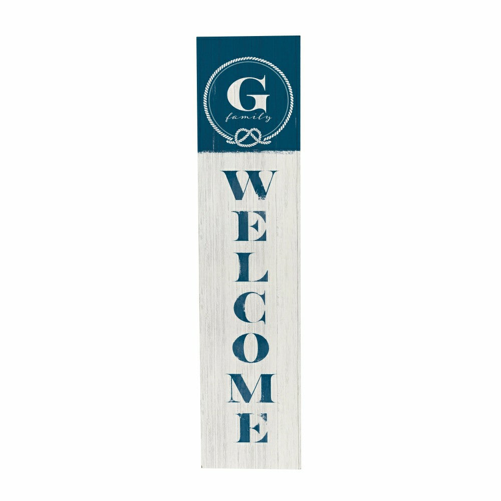 Coastal Porch Leaner Nautical Monogram 46" G | Plow & Hearth