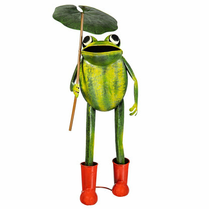 Frog with Umbrella Garden Statue | Plow & Hearth