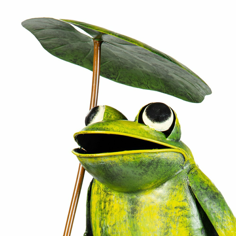 Frog with Umbrella Garden Statue | Plow & Hearth