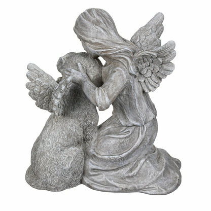 Memorial Angel’s Comfort Dog Resin Statuary, 8.5"H | Plow & Hearth