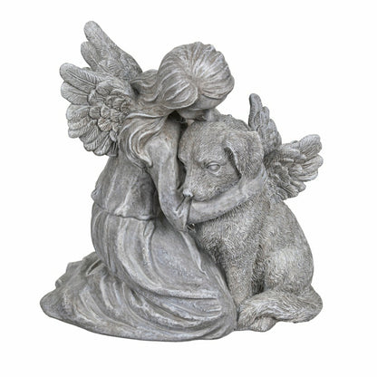 Memorial Angel’s Comfort Dog Resin Statuary, 8.5"H | Plow & Hearth