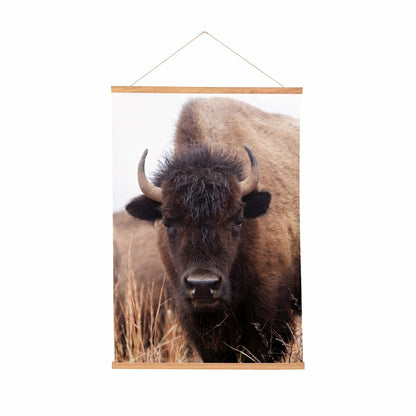 Hillside Pasture Indoor Wall Décor Canvas Tapestry, Bison | Plow & Hearth