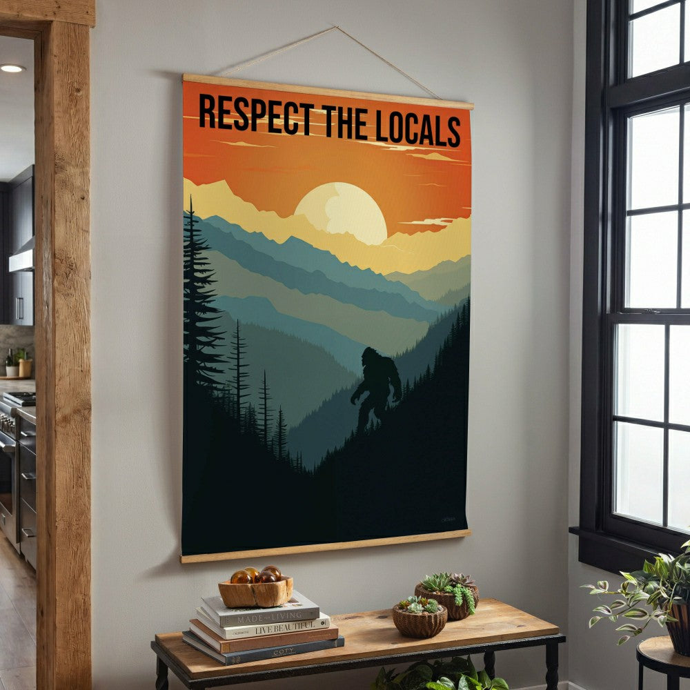 High Country Indoor Wall Décor Canvas Tapestry, Respect The Locals | Plow & Hearth