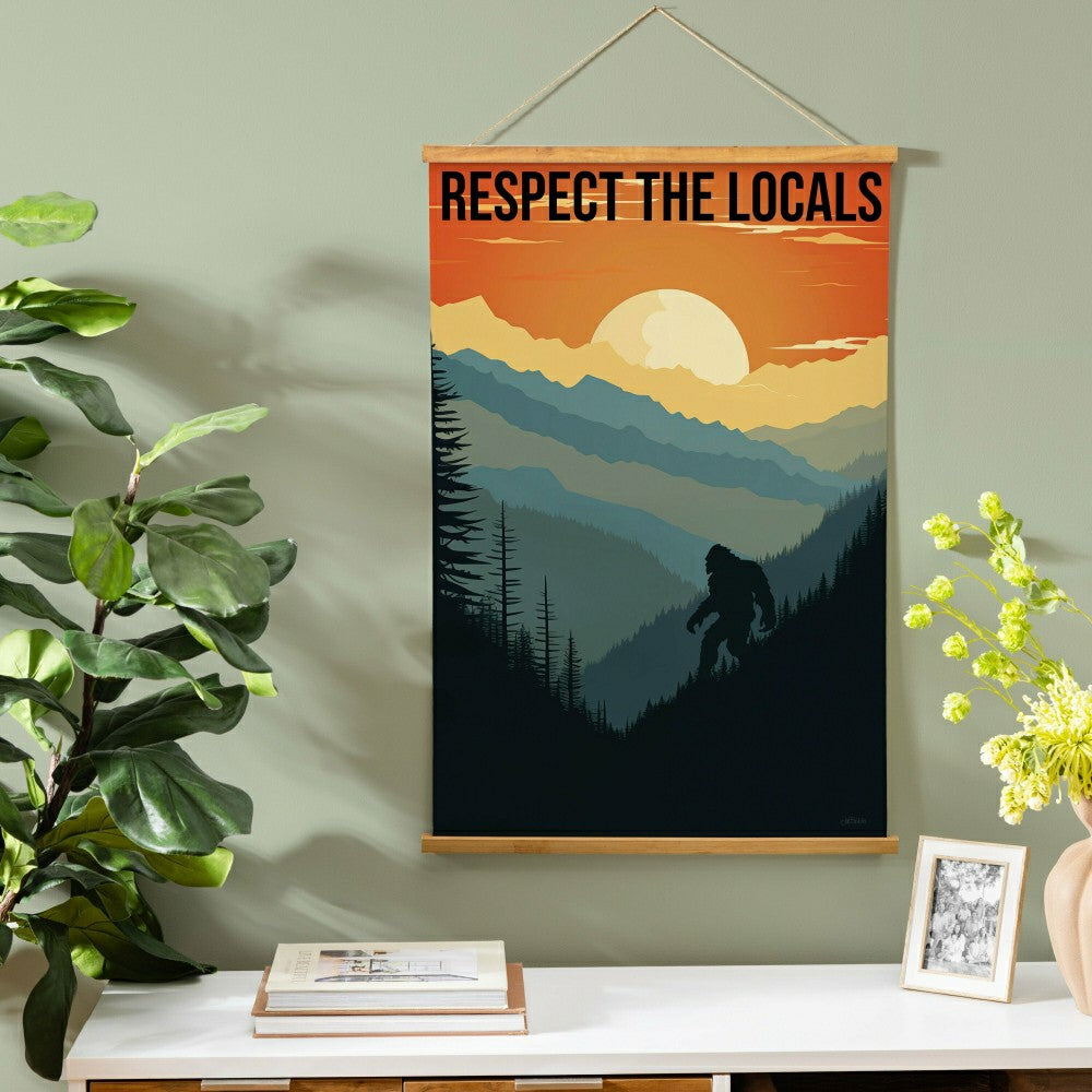 High Country Indoor Wall Décor Canvas Tapestry, Respect The Locals | Plow & Hearth