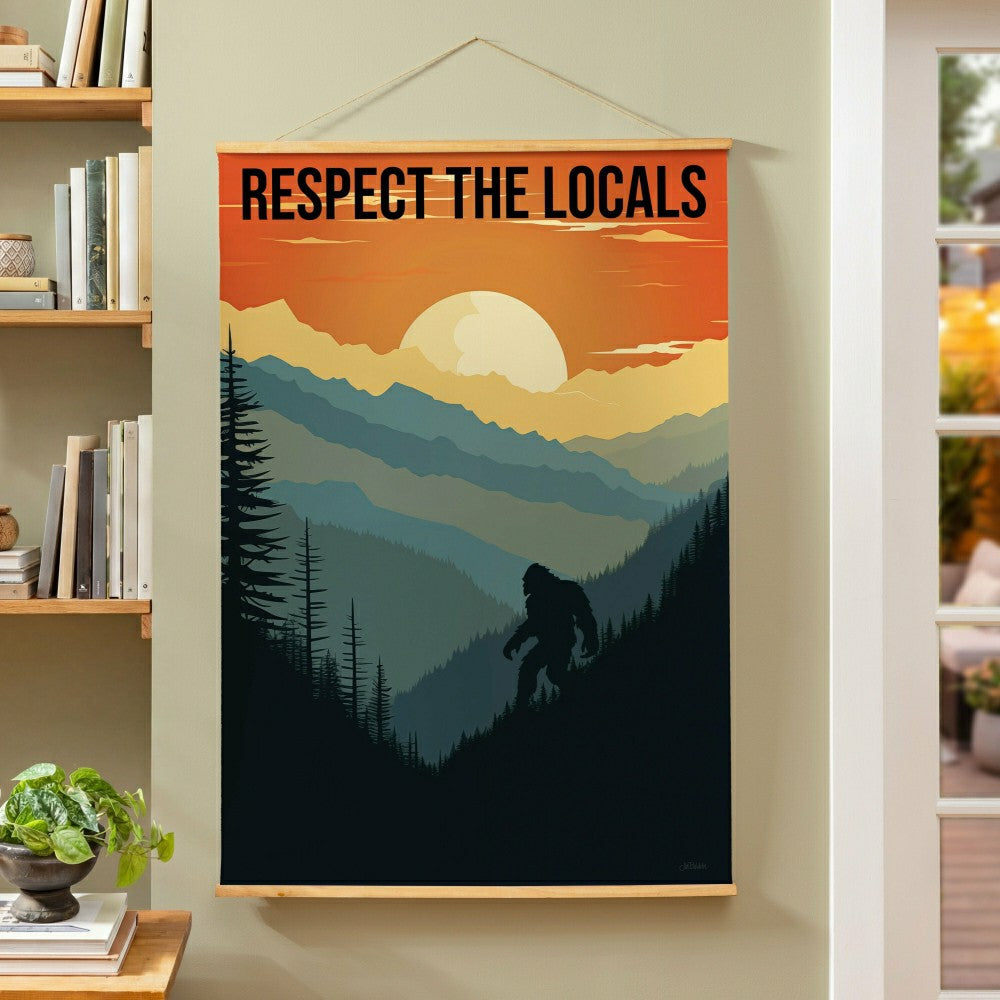 High Country Indoor Wall Décor Canvas Tapestry, Respect The Locals | Plow & Hearth