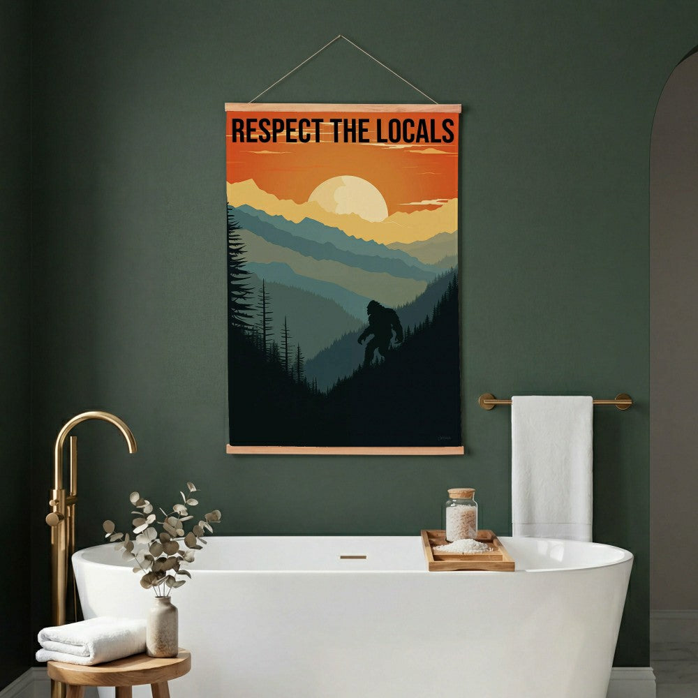 High Country Indoor Wall Décor Canvas Tapestry, Respect The Locals | Plow & Hearth