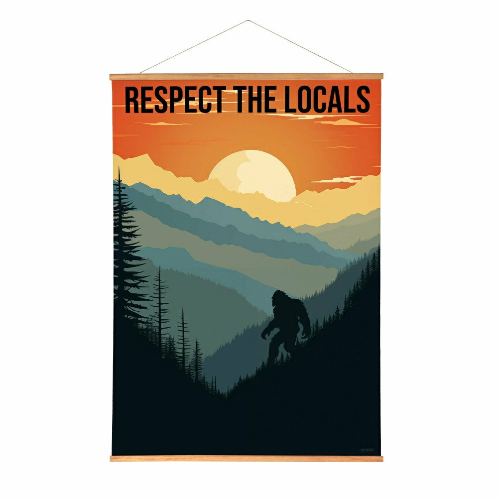 High Country Indoor Wall Décor Canvas Tapestry, Respect The Locals | Plow & Hearth