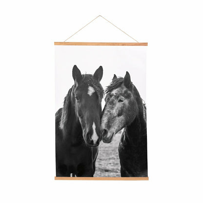 Hillside Pasture Indoor Wall Décor Canvas Tapestry, Horses | Plow & Hearth