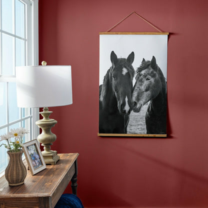 Hillside Pasture Indoor Wall Décor Canvas Tapestry, Horses | Plow & Hearth