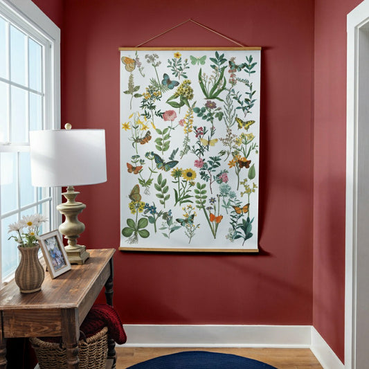 Cottage Garden Indoor Wall Décor Canvas Tapestry, Garden Scatter | Plow & Hearth