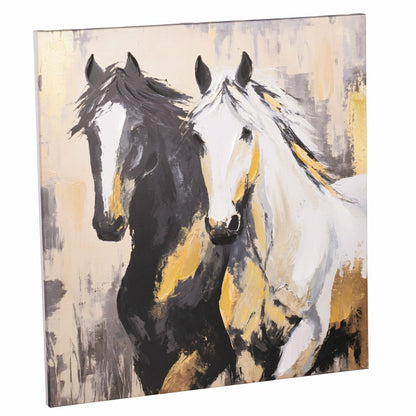 Petal and Plow Wall Décor, Pair of Horse, Canvas, 24" L x 24" H | Plow & Hearth