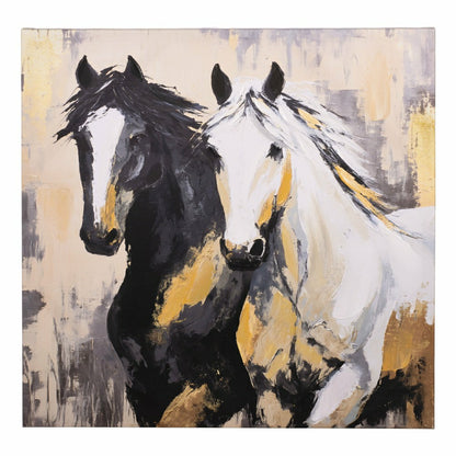 Petal and Plow Wall Décor, Pair of Horse, Canvas, 24" L x 24" H | Plow & Hearth