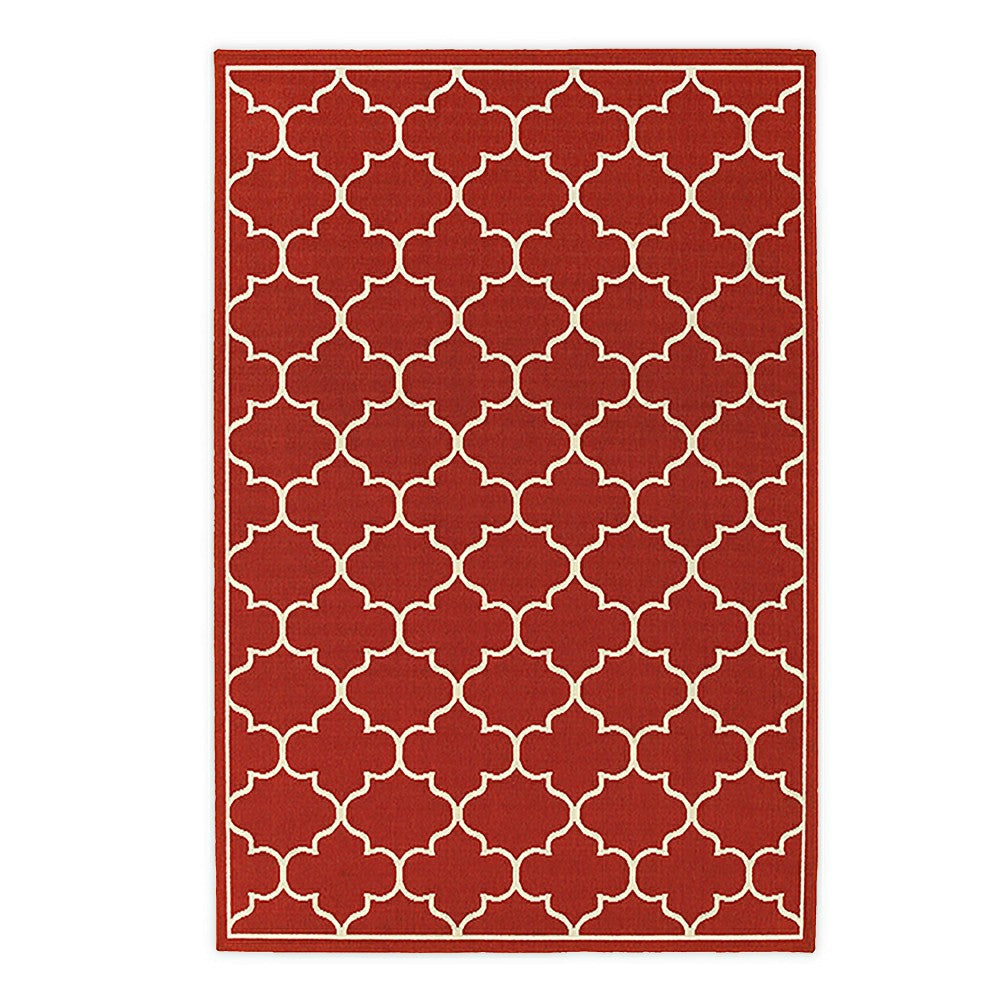 Lexington Quatrefoil Rug, 6'7" x 9'6" | Plow & Hearth