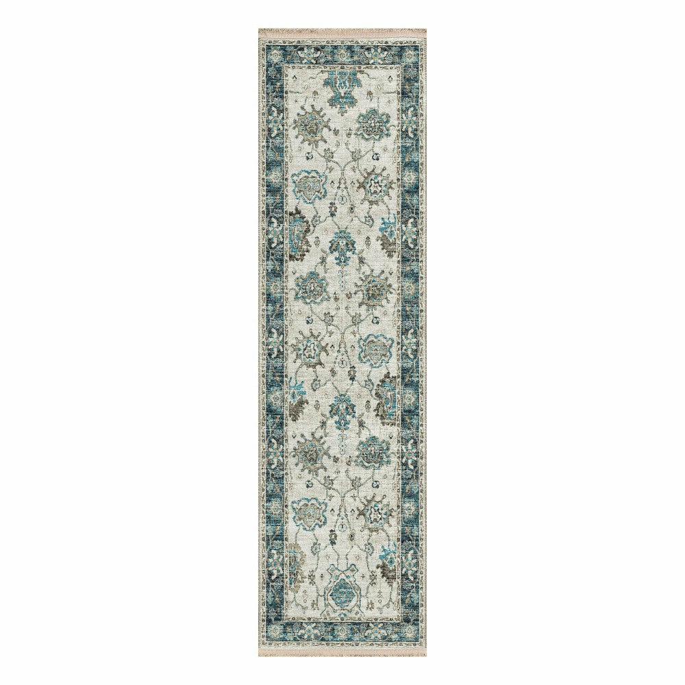 Marietta Border Rug, 2'3 x 12' Runner | Plow & Hearth