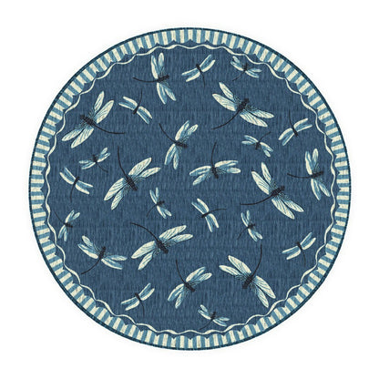 Indoor/Outdoor Dragonfly Rug, 7'10" Round | Plow & Hearth