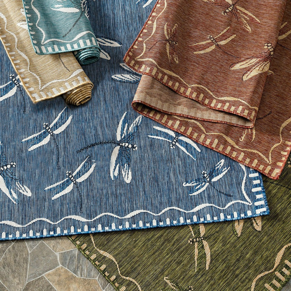 Indoor/Outdoor Dragonfly Rug, 7'10" x 9'10" | Plow & Hearth