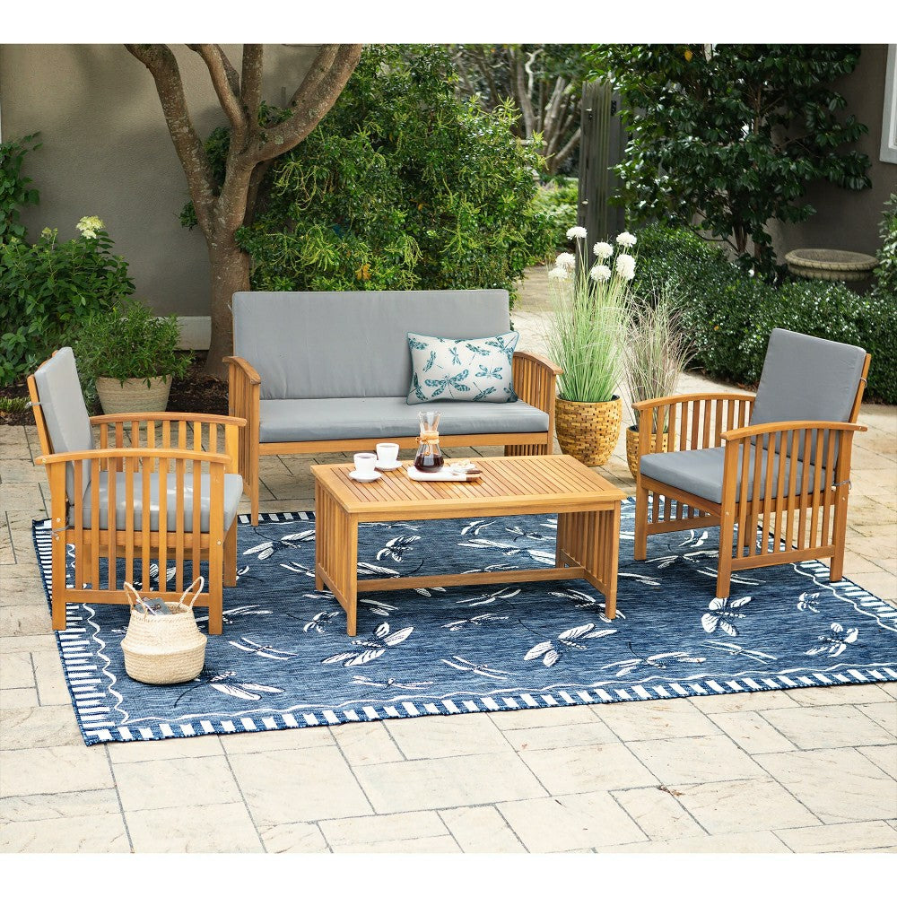 Indoor/Outdoor Dragonfly Rug, 7'10" x 9'10" | Plow & Hearth