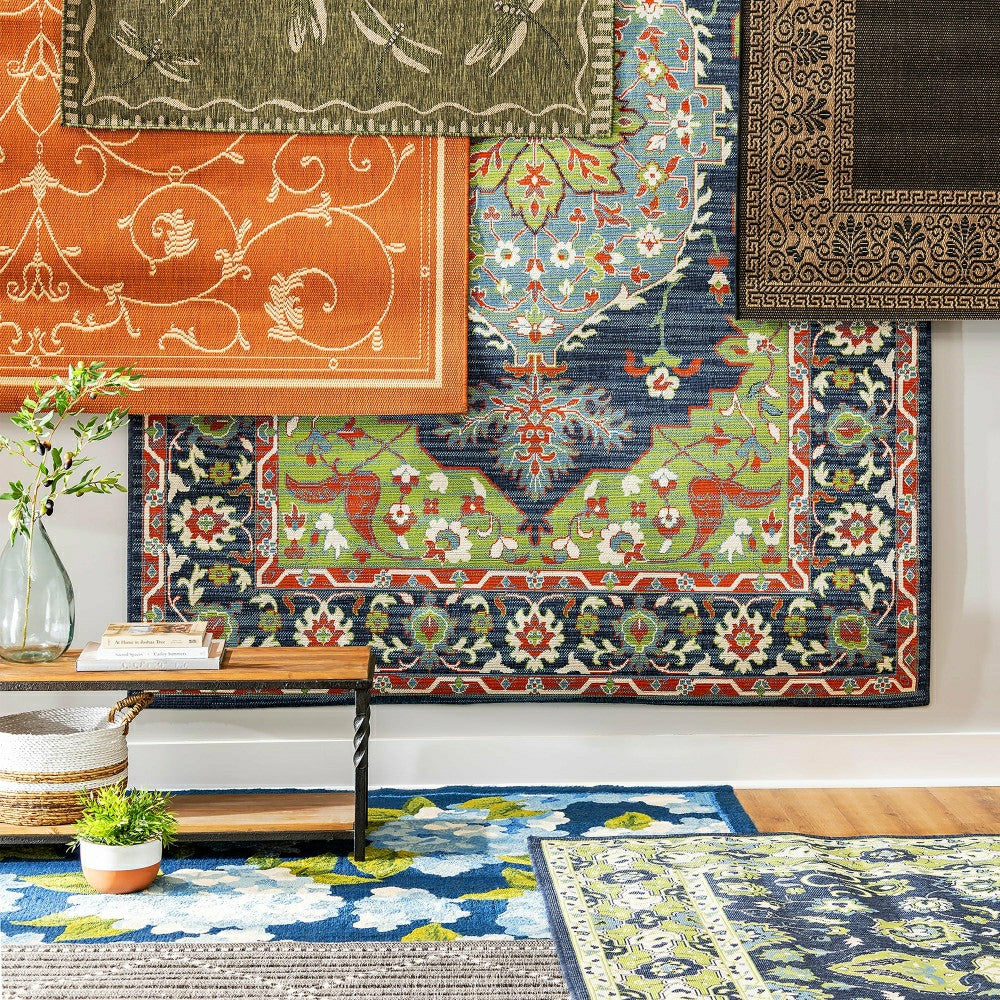 Indoor/Outdoor Dragonfly Rug, 4'10" x 7'6" | Plow & Hearth