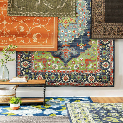 Indoor/Outdoor Dragonfly Rug, 4'10" x 7'6" | Plow & Hearth
