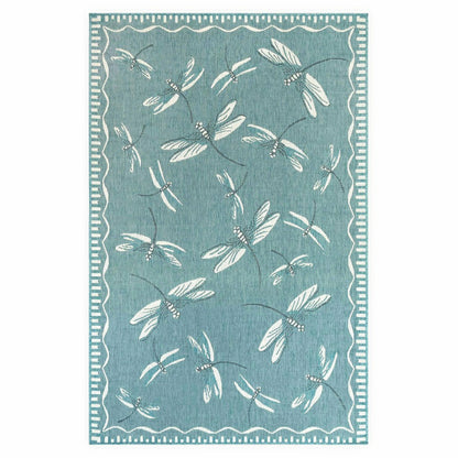 Indoor/Outdoor Dragonfly Rug, 4'10" x 7'6" | Plow & Hearth