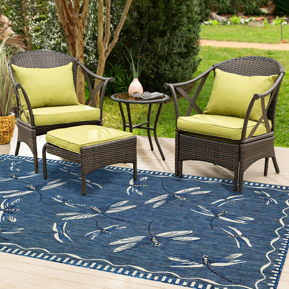 Indoor/Outdoor Dragonfly Rug, 4'10" x 7'6" | Plow & Hearth