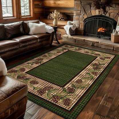Sweetwater Pine Plaid EnduraStran Area Rug | Plow & Hearth