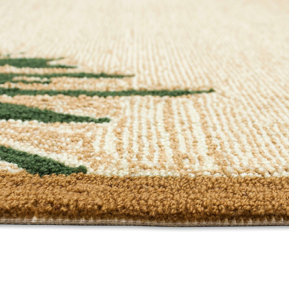 Indoor/Outdoor Forest Lake Border Rug, 42" x 66" | Plow & Hearth