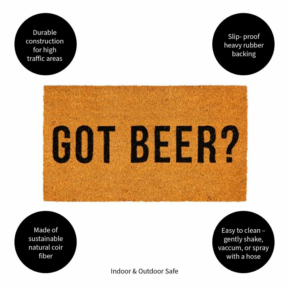 Got Beer? Coir Mat | Plow & Hearth
