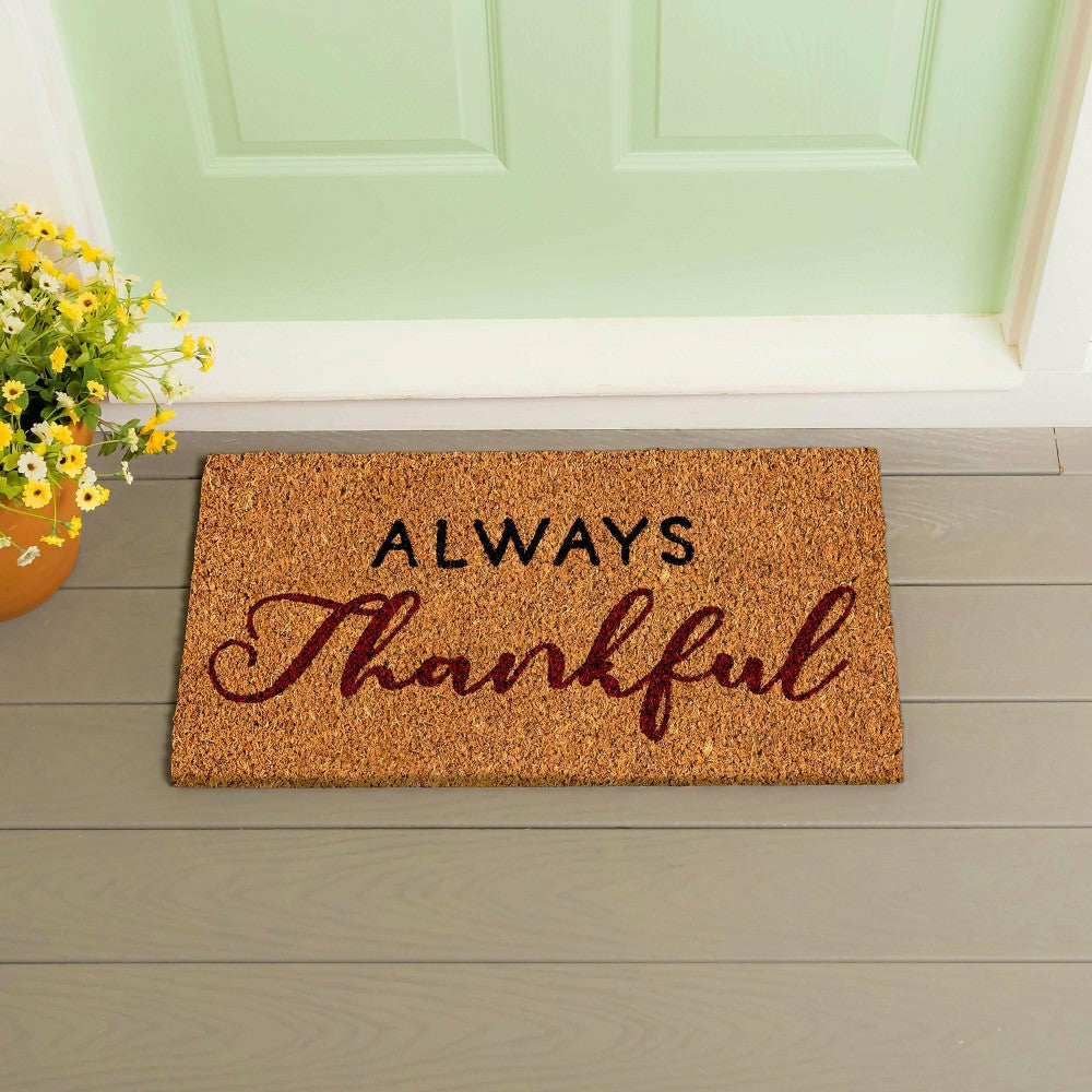 Thankful Coir Mat | Plow & Hearth
