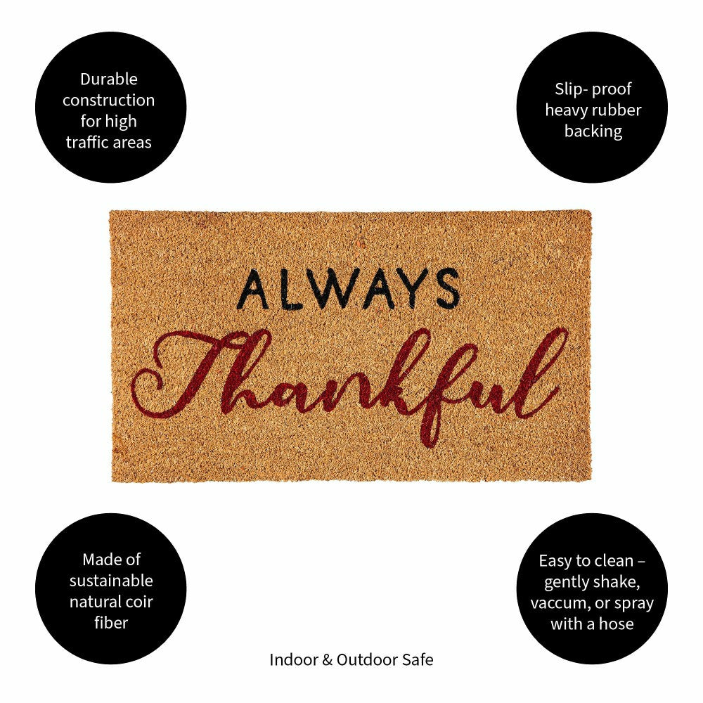 Thankful Coir Mat | Plow & Hearth