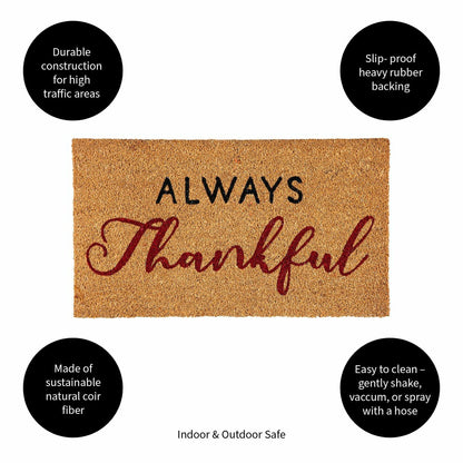 Thankful Coir Mat | Plow & Hearth