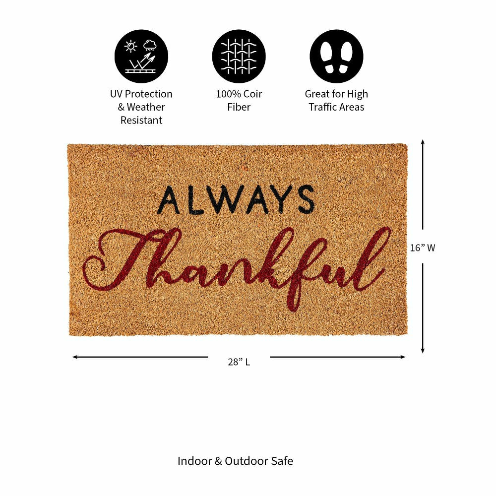 Thankful Coir Mat | Plow & Hearth