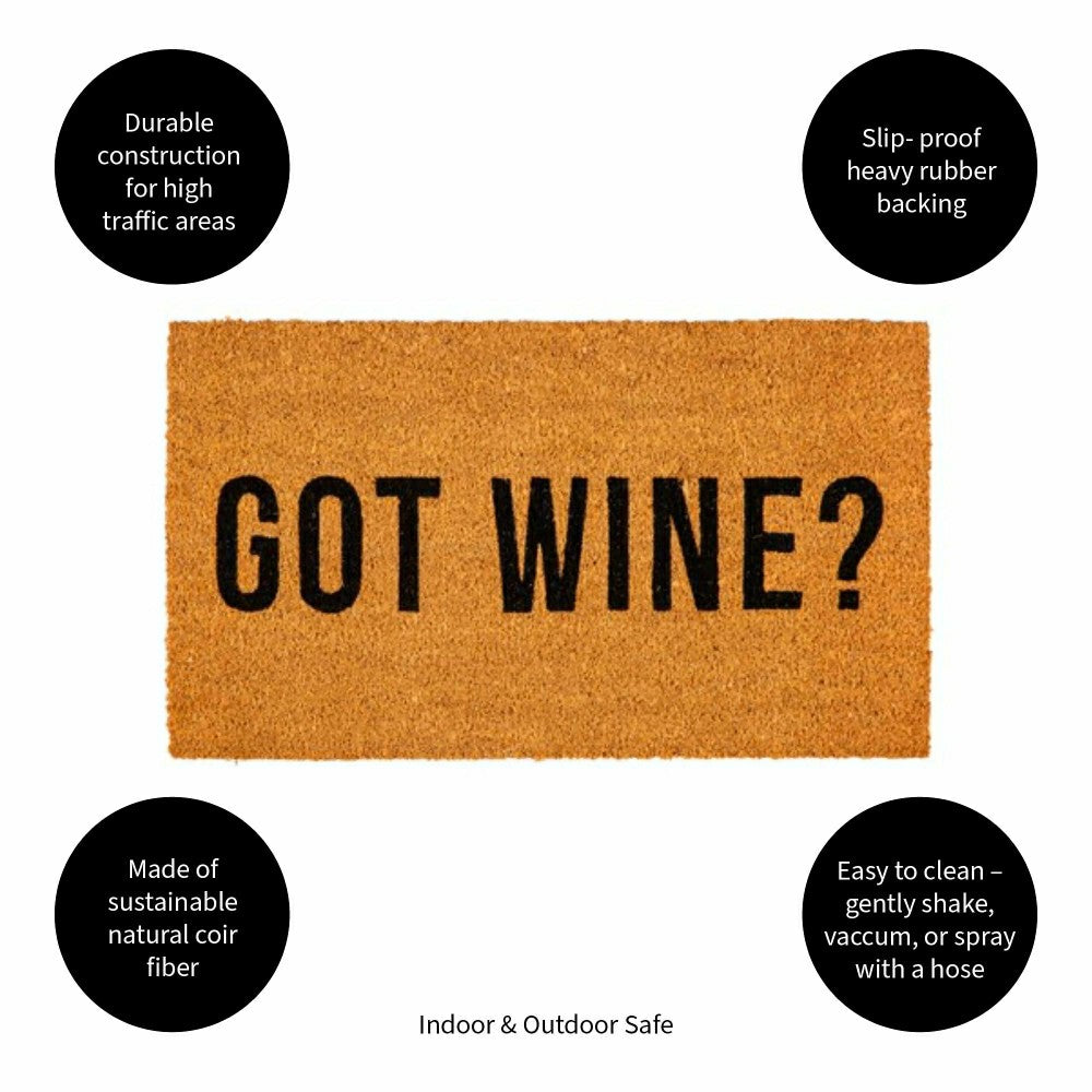 Got Wine? Coir Mat | Plow & Hearth