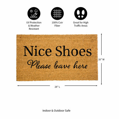 Nice Shoes Coir Mat | Plow & Hearth