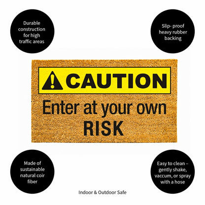 Caution Coir Mat | Plow & Hearth